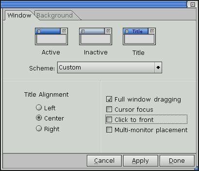 Window options